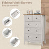 98cm Farmhouse Chest of Drawers Storage Organizer w/ Anti-tipping Kit-Grey