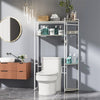 Large Over The Toilet Storage Cabinet Washing Machine Rack Bar Display Organizer