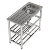 Catering Sink Commercial Shelves Steel Kitchen Work Table 1.0 Bowl Drainer Unit