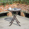Glass Folding Garden Outdoor Large Bistro Dining Glass Table 4 Seater Patio UK