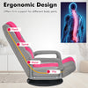 Folding Floor Gaming Chair Adjustable 6-Position Floor Chair w/ 360° Swivel Base