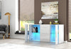 Cabinet Sideboard Living Room Buffet Cupboards 3 Drawer 2 Door with LED Lights