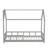 Kids Children Solid Pine Bed Frame House Chimney Roof Slatted Tree House Bed uk