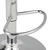 Set of 2 Faux Leather Chrome Bar Stools Swivel & Gas Lift, Foot Rest Pub Chair