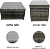 Garden Rattan Furniture Set 9 Seater Sofa Chair Dinning Table Outdoor w/Cushion