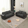 Luxury 2, 3 Seater Linen Fabric Couch Sofa Corner Chaise Settee Living Room Set