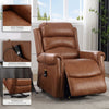 Recliner Armchair Electric Lift & Tilt Assist Chair Faux Leather Grey Mocha