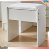 Dressing Table Mirror Drawers Vanity Makeup Desk Stool Set With LED Lights White