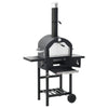 Outdoor Pizza Oven with Stone Smoker Grill Attachment