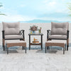 5 Pieces Wicker Patio Furniture Patio Conversation Bistro Set