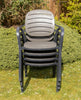 Garden Patio Bistro Chairs Table Set Grey Plastic Coffee Outdoor Furniture Set