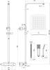 300mm Bathroom Mixer Shower Thermostatic Dual Head Square Rainfall Chrome Set