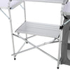 Aluminium Camping Table Folding Storage Kitchen Unit Outdoor Cook Station w/Bag