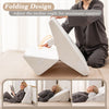 3PCS Bed Wedge Pillow Set Sleeping Adjustable Incline Pillow w/Air Memory Foam