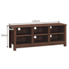 TV Stand for TVs up to 55 Inches Wooden 6 Storage Compartments TV Cabinet Table