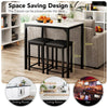 3-Piece Bar Table Set w/1 Table & 2 Upholstered Bar Stools