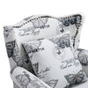 Occasional Butterfly Accent Wing Armchair High Back Velvet Fireside Chair Sofa