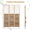Folding Display Stand Boho Wooden Space Separator-Natural
