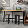 Set of 4 Bar Stool Set 72cm Backless Bar Chairs with Metal Legs & Footrest