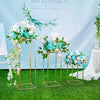 2PCS Rectangular Flower Stand Centrepiece Pedestal Metal Wedding Decorations