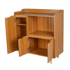 3 Doors Wooden Sideboard Cabinet Cupboard Unit Storage Furniture With Table Top
