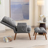 Lazy Chair with Footstool Relax Lounge Chair Accent Armchair Sofa Chair Grey
