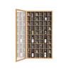 52 Slots Shot Glass Display Case With Removable Shelves Wall Mounted Cabinet UK