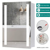 LED Bathroom Mirror Cabinet with Demister Shaver Socket Storage Wall Mounted UK