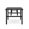 Square Foldable Dining Table Compact Kitchen Dining Room Wooden Table Metal Legs