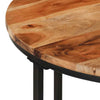 Solid Wood Acacia and Coffee Table - Natural Brown, /Sofa Table with C5M0