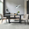 Set of 2 Faux Leather/Suede Dining Chairs Metal Legs Reception Restaurant Chair