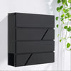 GREY LARGE LETTER BOX POST MAIL BOX WALL MOUNTED POST BOX LOCKABLE WITH KEYS