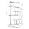 5 Tier Wood Metal Storage Shelf Free Standing Living Room Display Shelving Unit