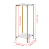 90cm Plant Stand 2/3-Tier Flower Holder Tall Side End Table with Golden Frame