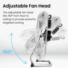 20" Chrome Gym Floor Fan with 3 Speeds and Adjustable Fan Head, Standing Metal