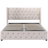 UPHOLSTERED BED VELVET OTTOMAN STORAGE LIFT BED FRAME DOUBLE KING SIZE BED FRAME