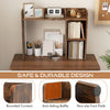 Desk Bookshelf 3-Tier Display Rack Shelving Unit Wood Countertop Hutch w/Shelves