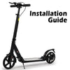 100/200mm WheelsFolding Kick Push Scooter Teens Adult Ride on Adjustable Height