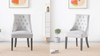 Velvet Dining Chair with Door Knocker Ring Windsor Dressing Room Chair 1/2/4/6