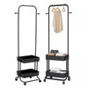 Open Wardrobe Clothes Rail Rack Garment Display Stand & Storage Baskets Mobile
