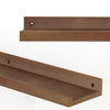 Set of 2 Wooden Floating Shelves Kids Bookshelf Wall Mounted Picture Ledge Shelf