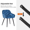 Noble Set of 2 Dining Chairs Velvet Armchairs Upholstered Soft Seat Back Metal