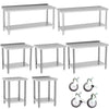 Commercial Work Bench Catering Table Stainless Steel Kitchen Prep Worktop 5 Size