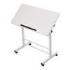 Overbed Bedside Desk Rolling PC Laptop Stand Tilting Table with Wheel Adjustable