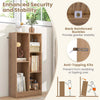 Open Display Cabinet Organizer Living Room 5-Cube Bookshelf-Natural