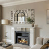 1.2m Oversized Wall Mirror Silver Grecian Venetian Art Accent Mirror Fireplace