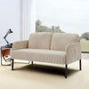Corduroy 2 Seater Couch for Living Room Loveseat Sofa with 2 Pockets for Bedroom