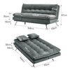 Click-Clack Recliner Large Velvet Sofa Bed Adjustable Couch Double Sleeper Chair