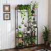 Tall Plant Stand Metal Indoor Flower Pot Rack Hanging Hooks Living Room Balcony