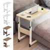 Mobile Over Bed Chair Table Height Adjustable Hospital Overbed Laptop Tray Stand